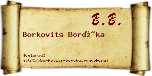 Borkovits Boróka névjegykártya